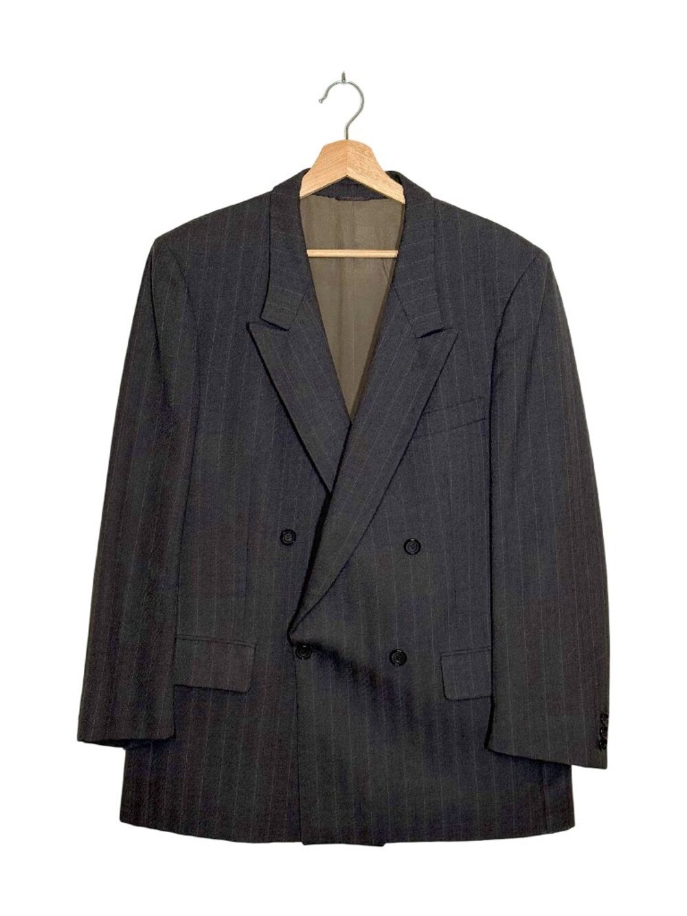 Givenchy Vintage Pinstripe Double-Breasted Wool Blazer